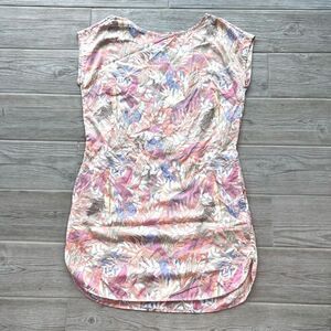 Patagonia Women's Floral Curved Hem Cap Sleeve June Lake Mini Dress Size Medium‎